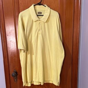 2/$10 FoundryMen's Light Yellow Polo Shirt Sz 3XLT